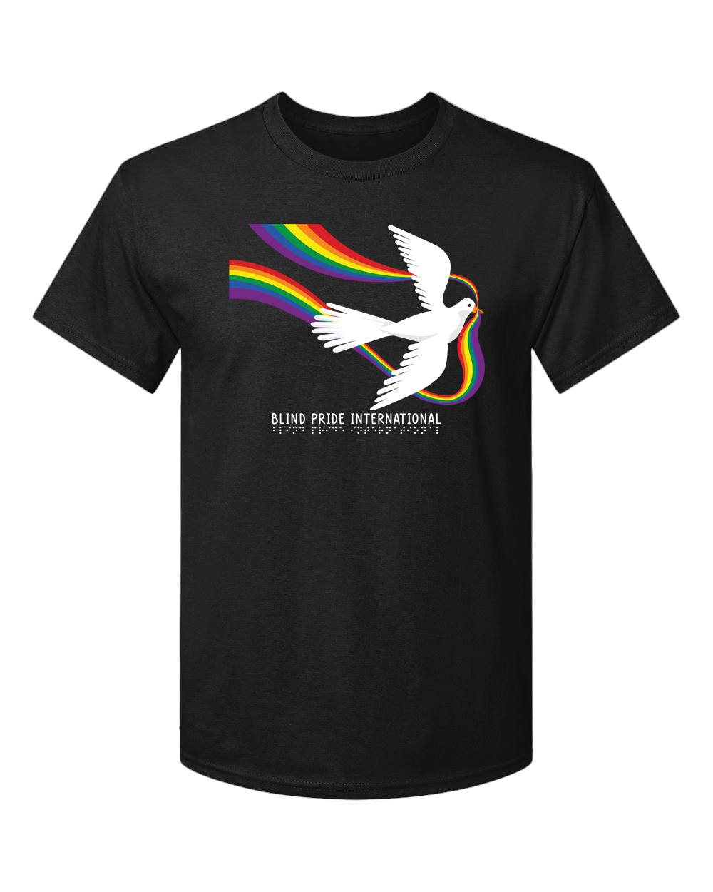 BPI Dove with Rainbow T-Shirt - Black