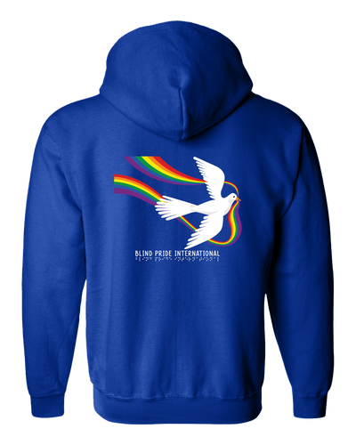 BPI Dove with Rainbow Zip Hoodie - Royal Blue