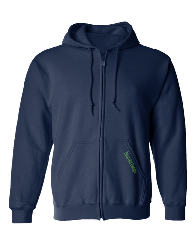 New 3D Glow-in-the-Dark IRISH Zip Hoodie - Navy Blue