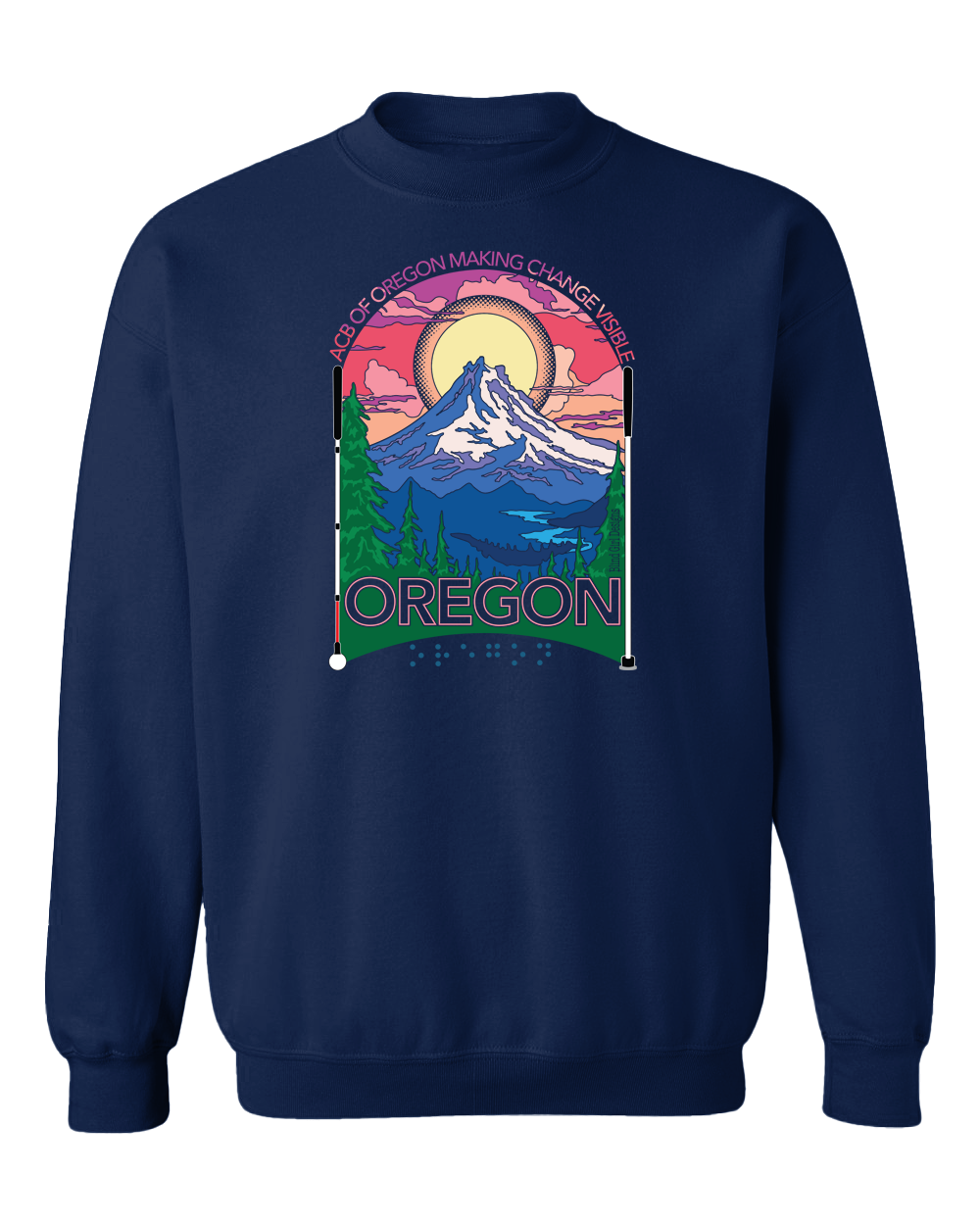 Oregon  crew sweatshirt navy blue