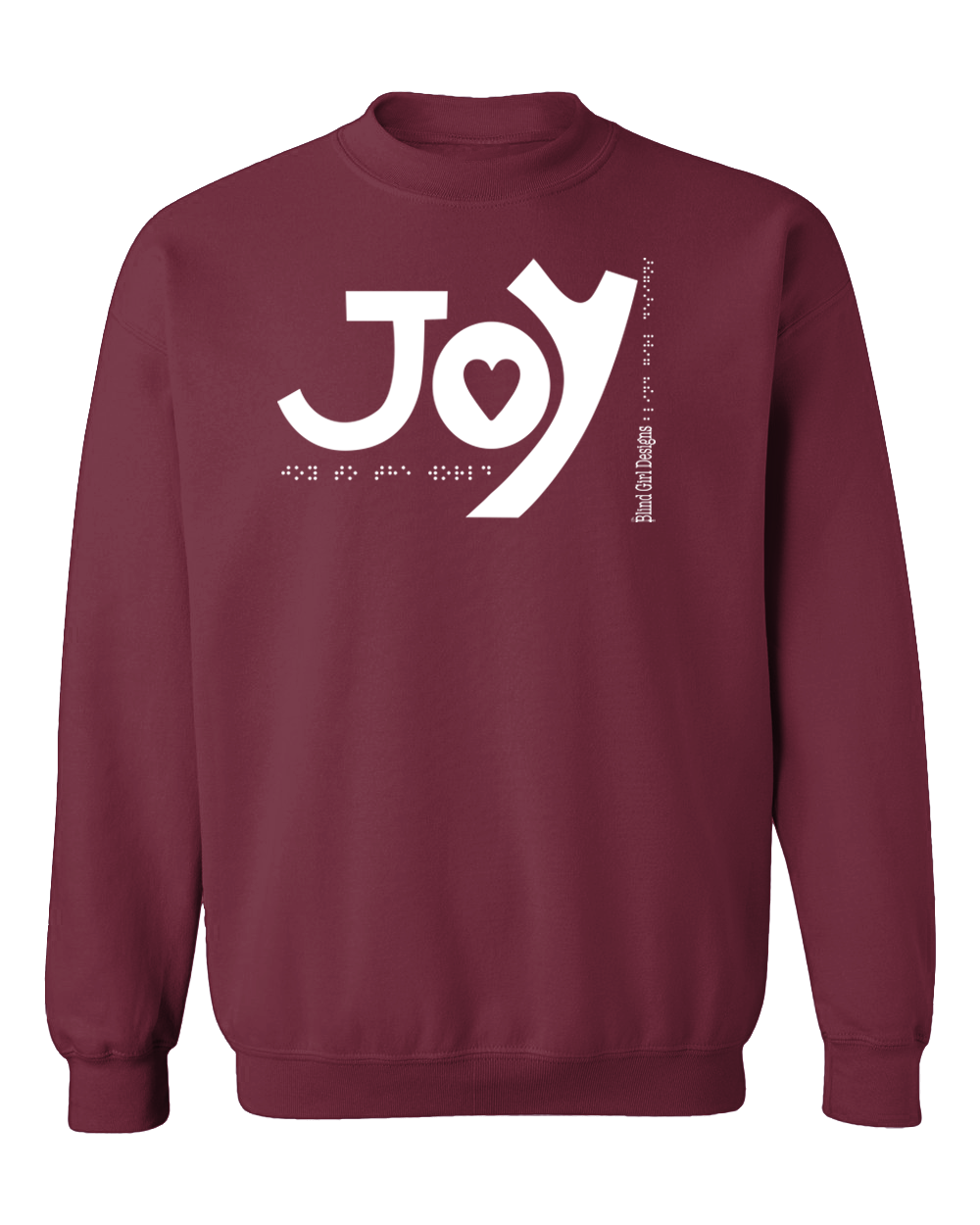 New 3D JOY Sweatshirt - Berry with White Glitter Ink
