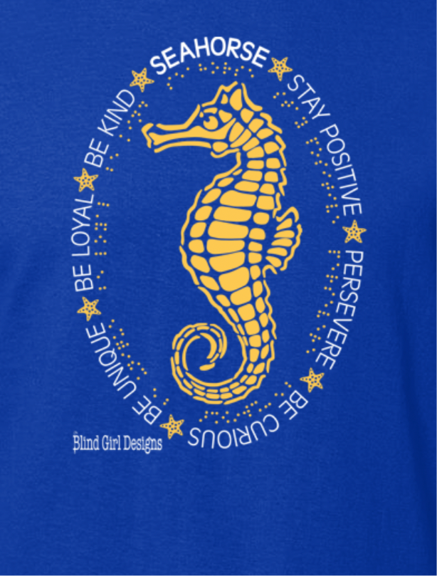 Beautiful 3D Seahorse Sweatshirt - Roayl Blue - ship to home