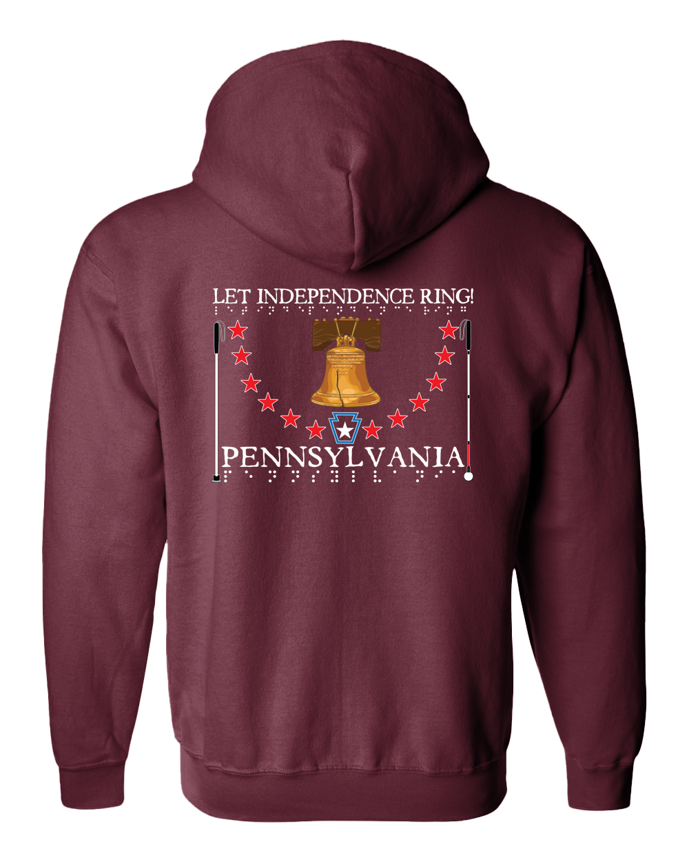 Pennsylvania Zip Hoodie - Berry