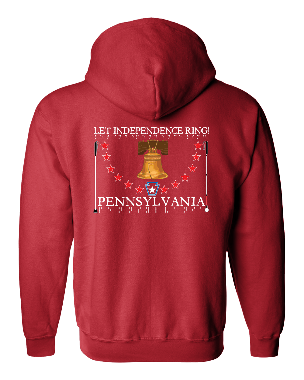Pennsylvania Zip Hoodie - Red