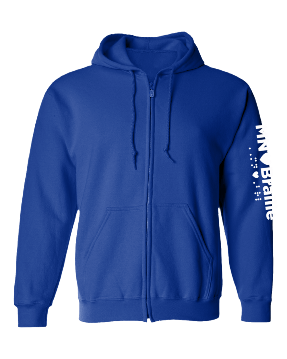 Minnesota  Braille Challenge zip hoodie royal