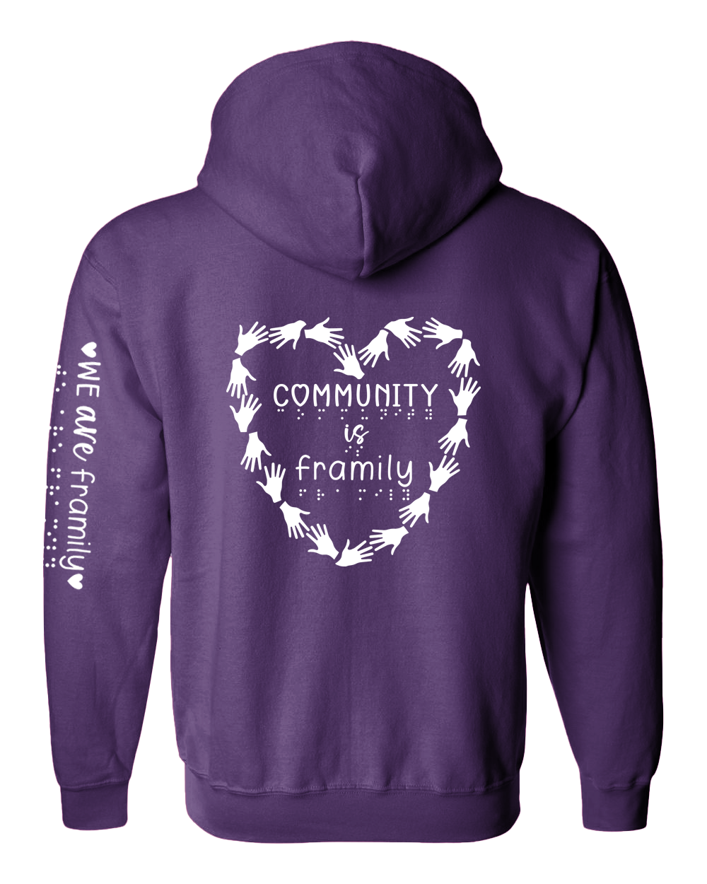 Community is framily Zip Hoodie purple