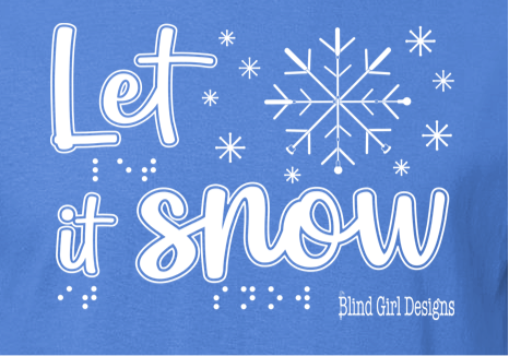 New! Tactile “Let It Snow!” Glow-in-the-Dark Hoodie - Carolina Blue