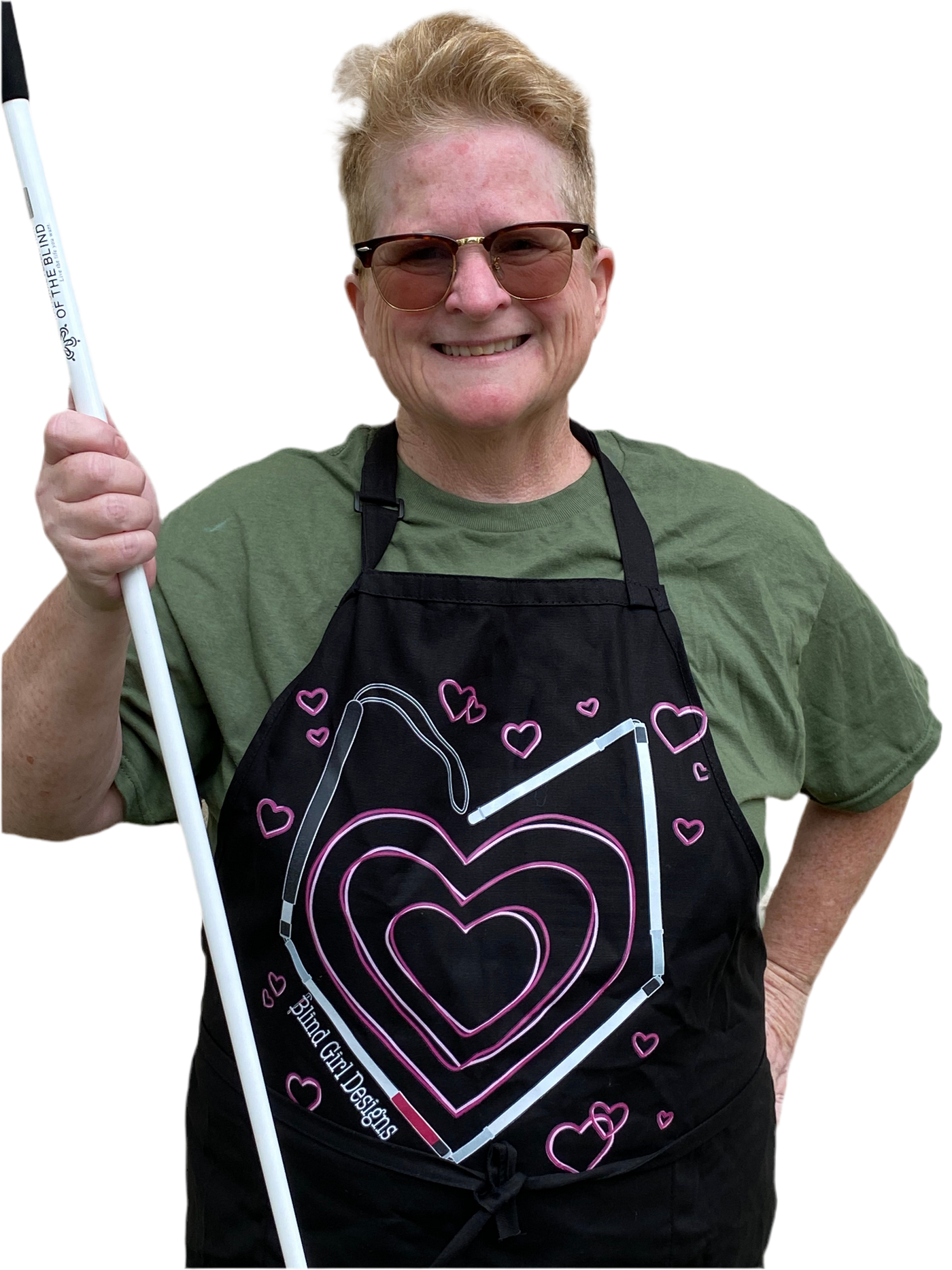 Sweetest Heart of White Canes Print chef, apron black