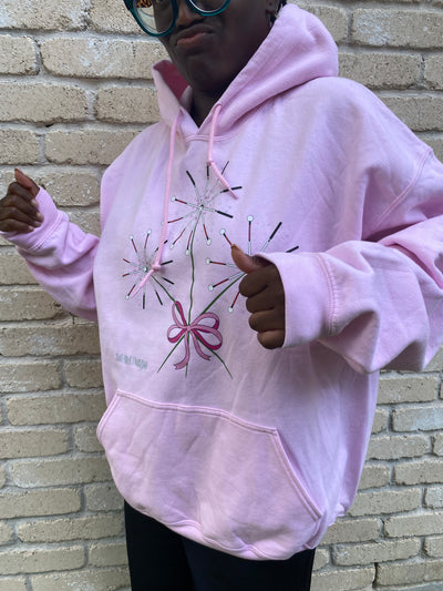 Sale! Floral Bouquet of Blind Canes Hoodie - Pink