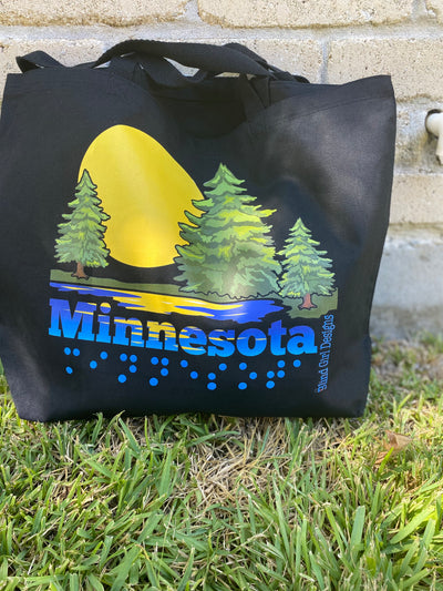 Minnesota State Big Canvas Tote/ Black