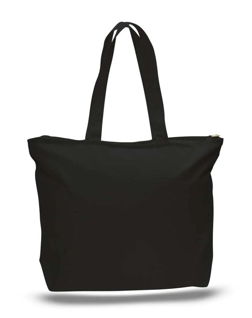 Big Canvas Zip Tote - I Love My Guide Dog