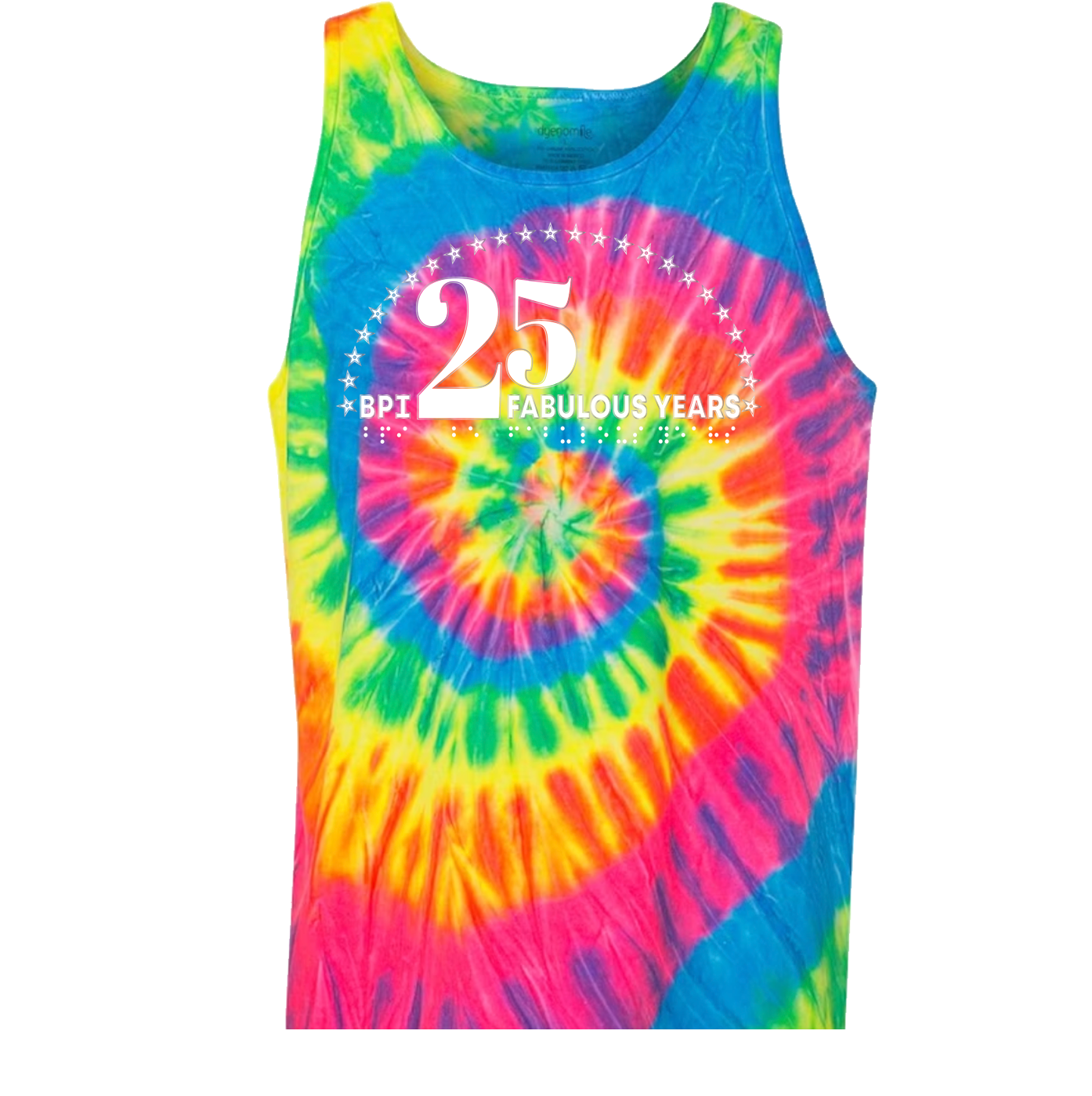 BPI  25Tank Top - vibrant Tie Dye Rainbow