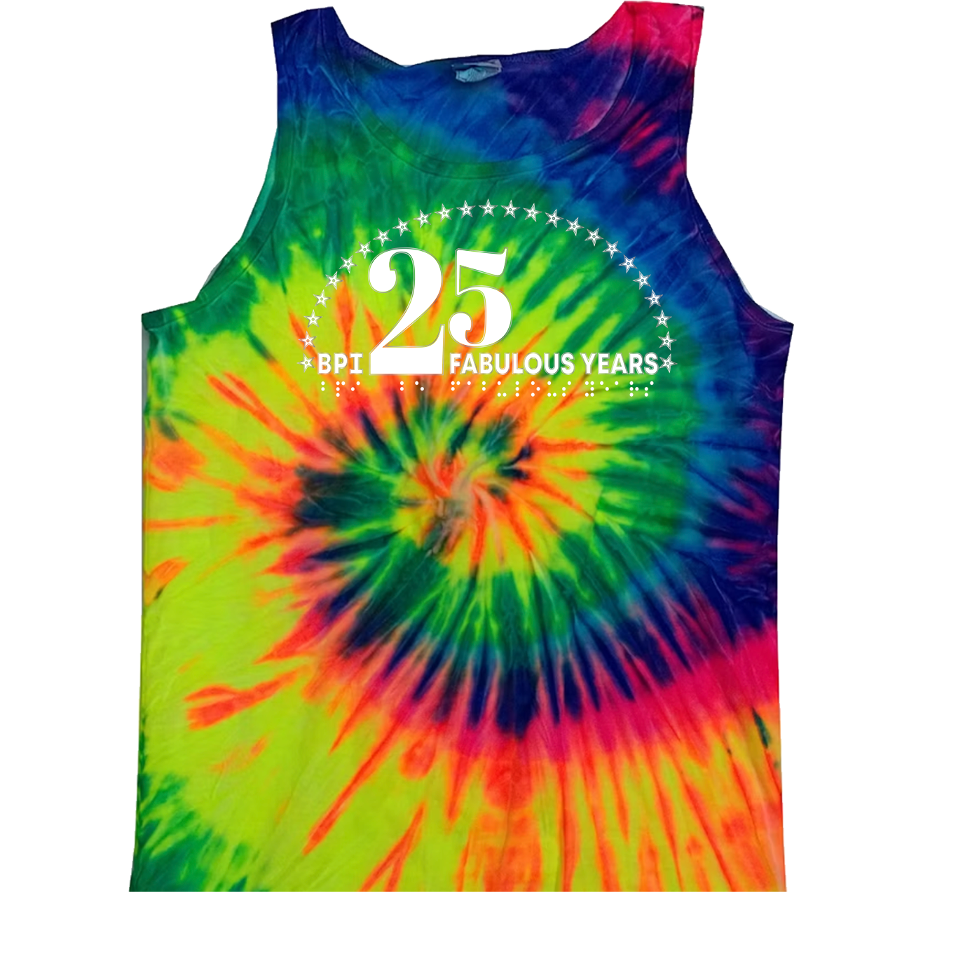 BPI  25Tank Top -  Classic Tie Dye Rainbow
