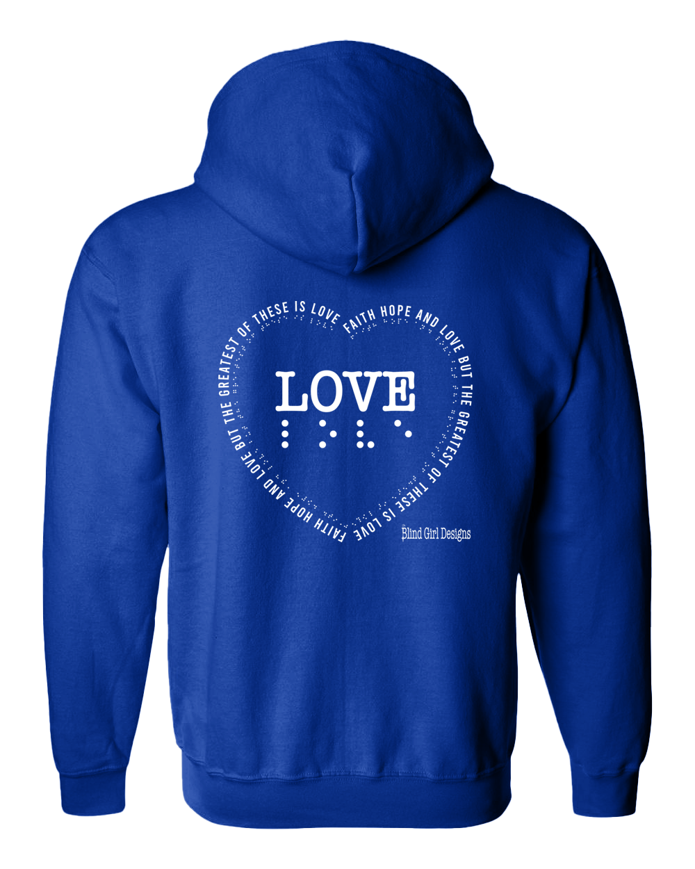 3D! LOVE Zip Hoodie - Royal Blue
