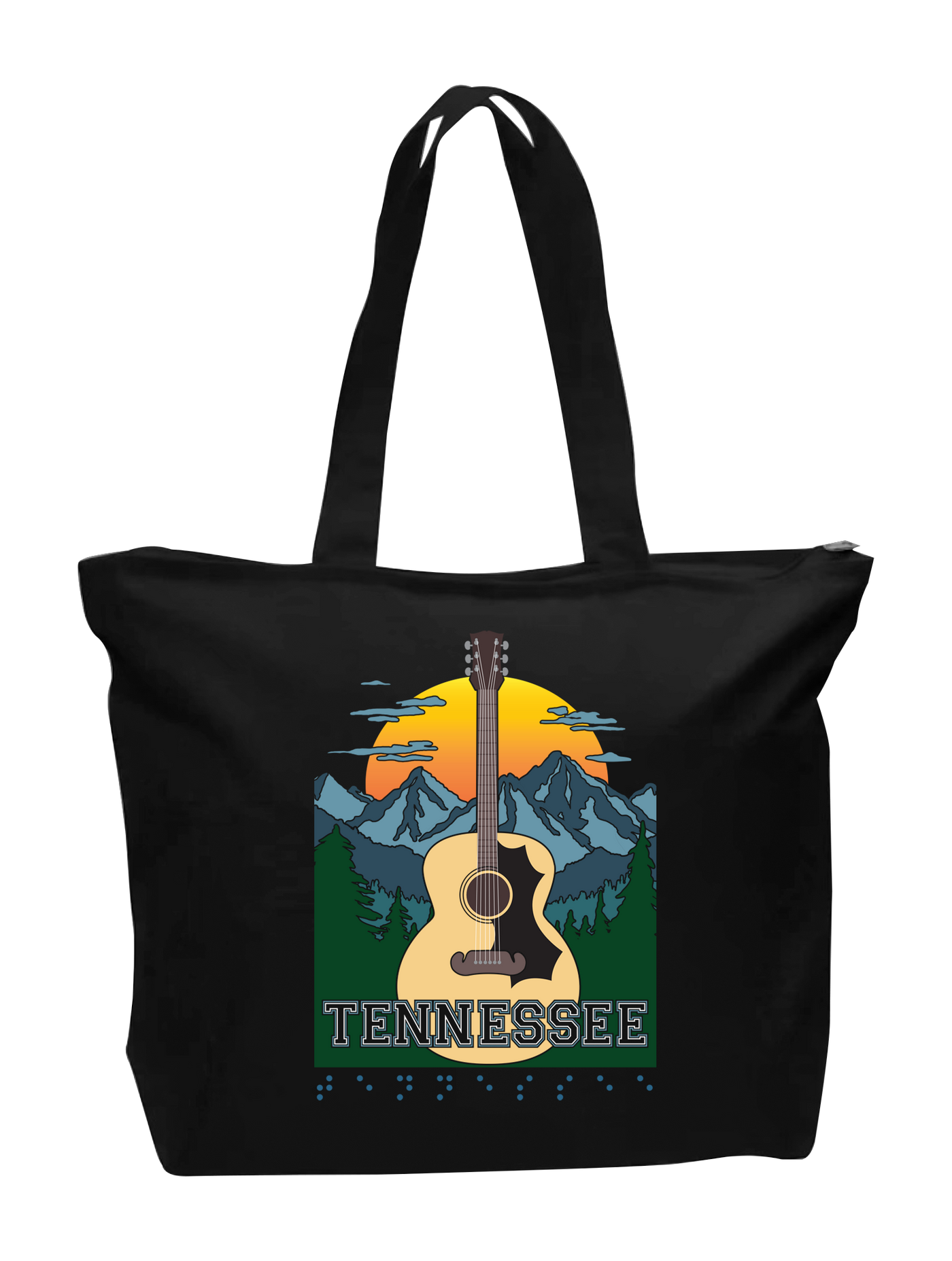 Tennessee Zip Tote - Black