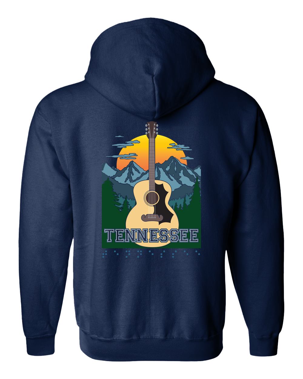 Tennessee Zip Hoodie - Navy Blue