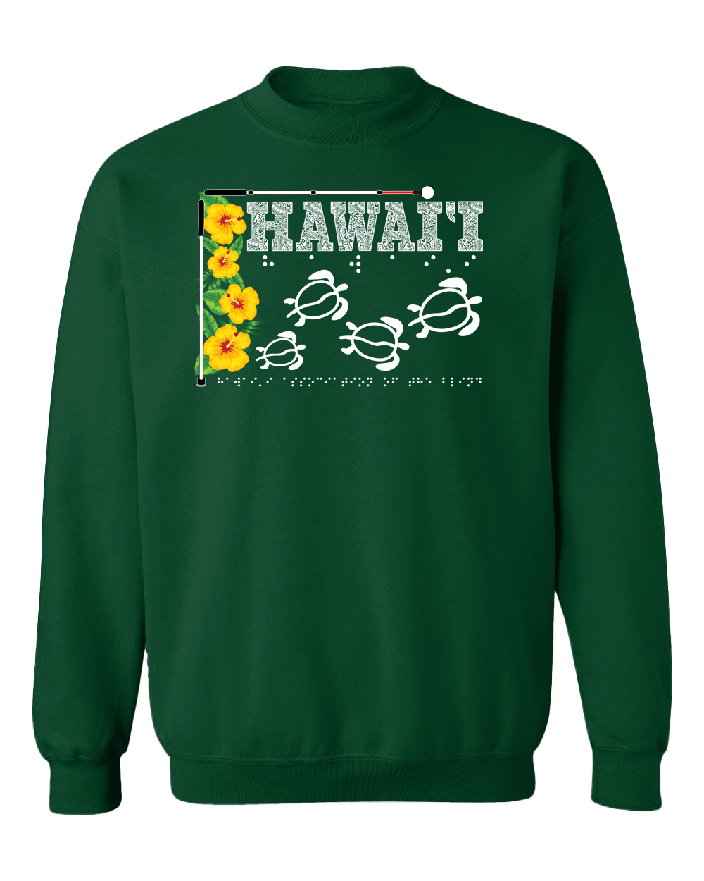 Hawaii Beautiful Sweatshirt - Forest Green