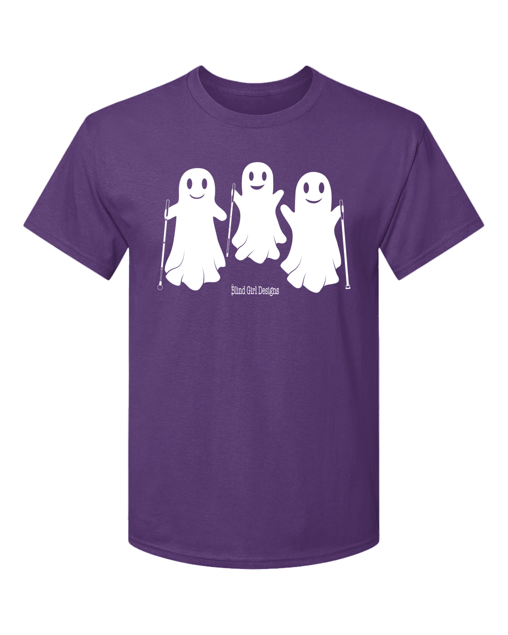 Happy Dancing Ghosts Glow-in-the-Dark T-Shirt - Purple