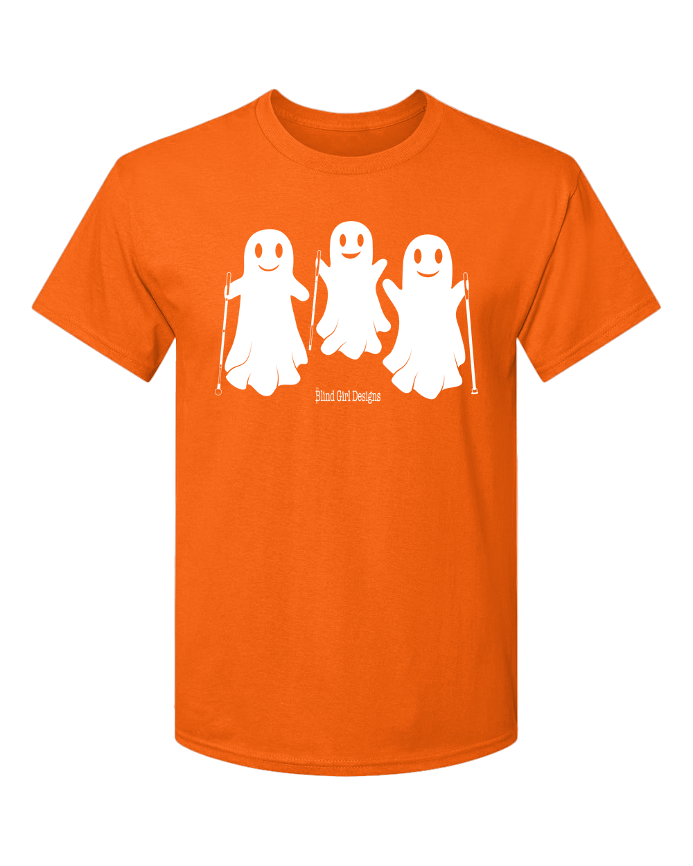 Happy Dancing Ghosts Glow-in-the-Dark T-Shirt - Orange