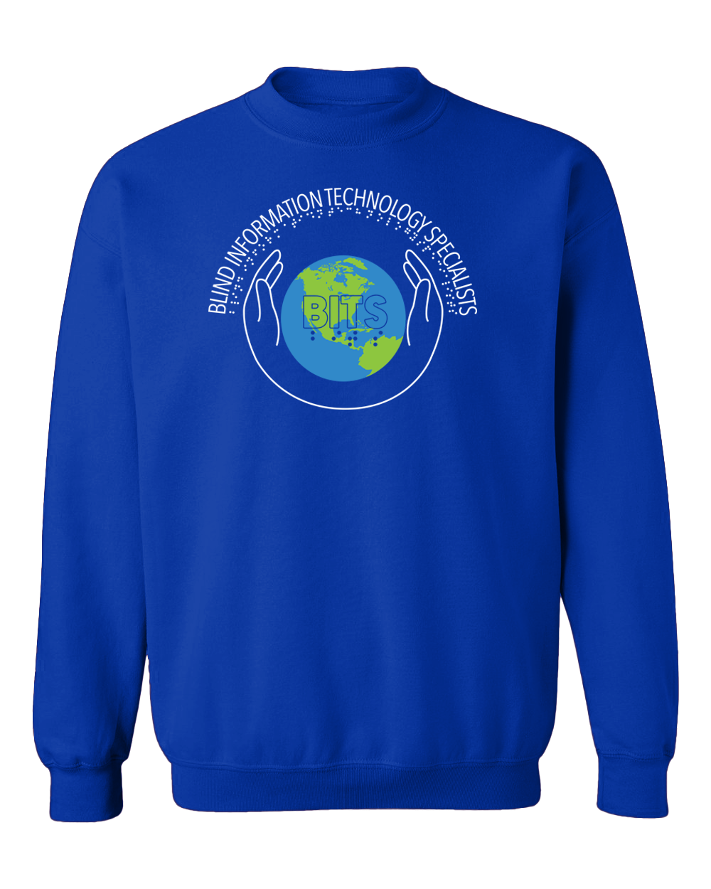 BITS crew sweatshirt, royal blue