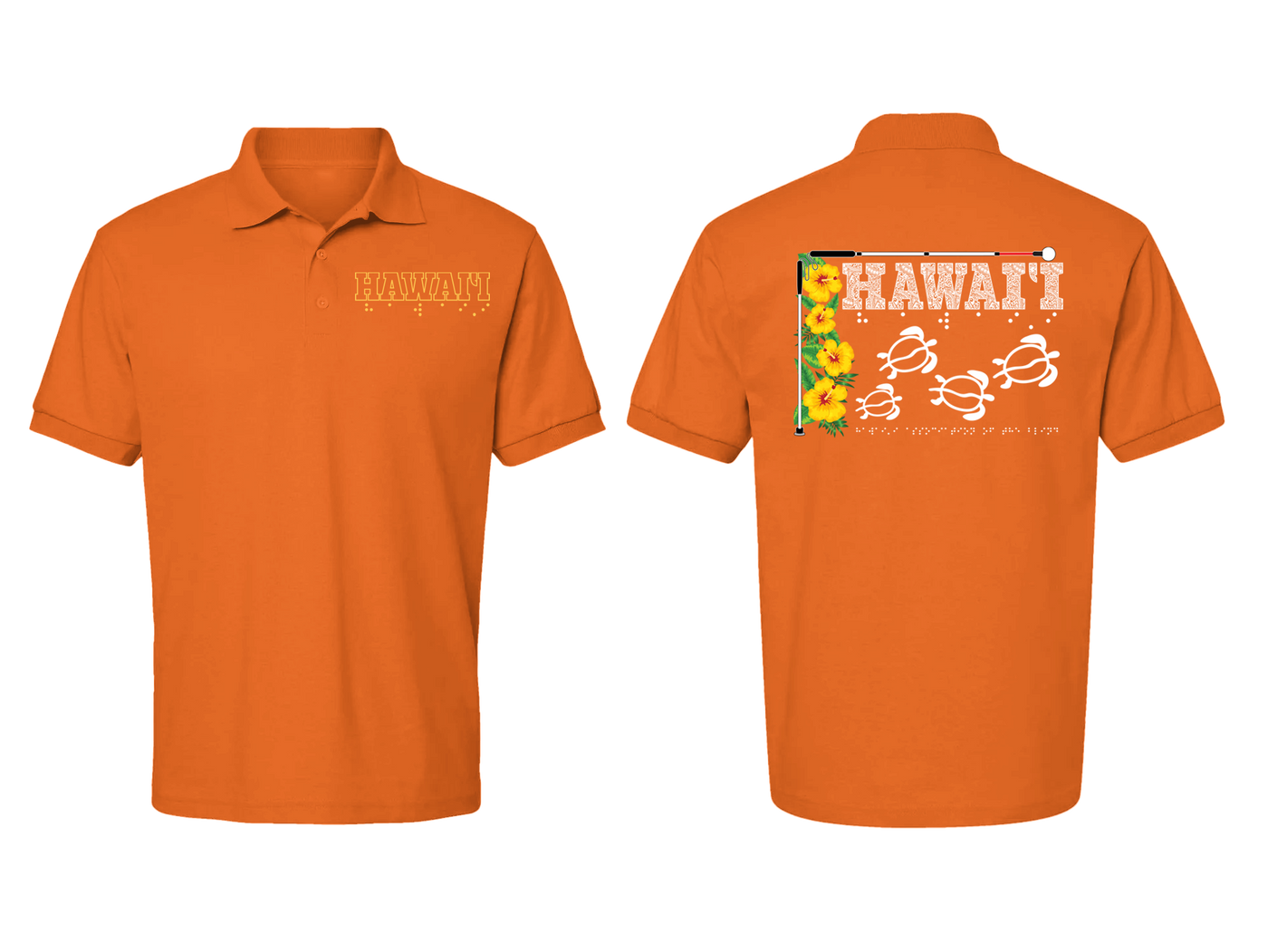 Hawaii Beautiful Polo Shirt - Orange