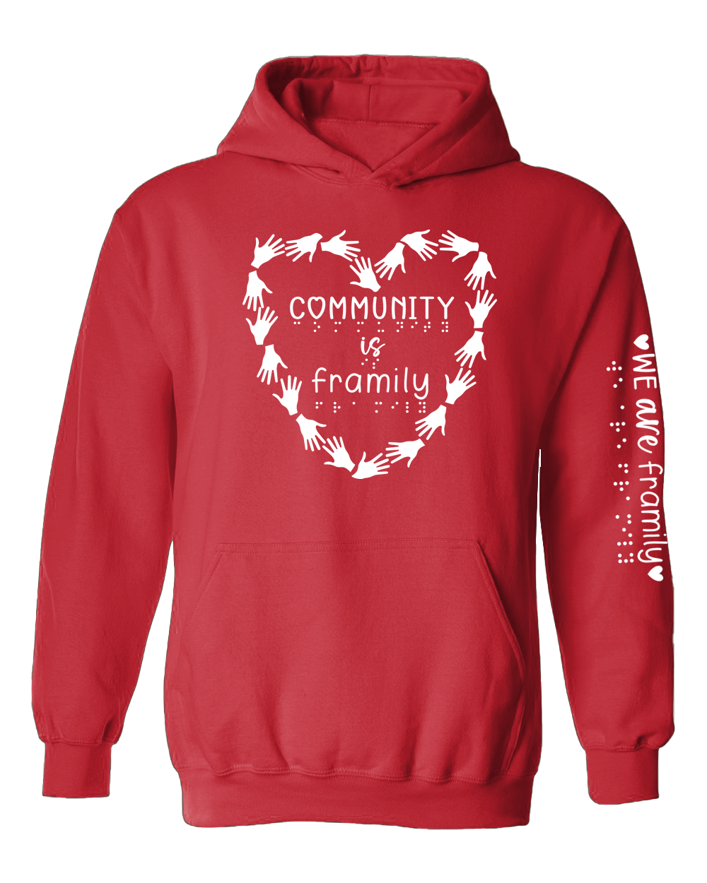 Community is Framily  Hoodie Red