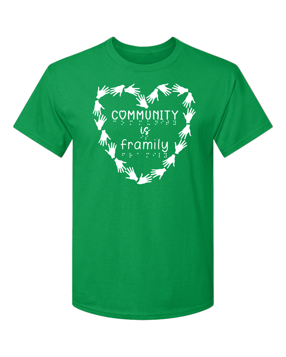 Community is Framily t shirt Irish green