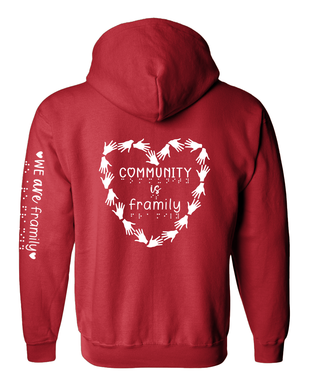 Community is framily Zip Hoodie Red