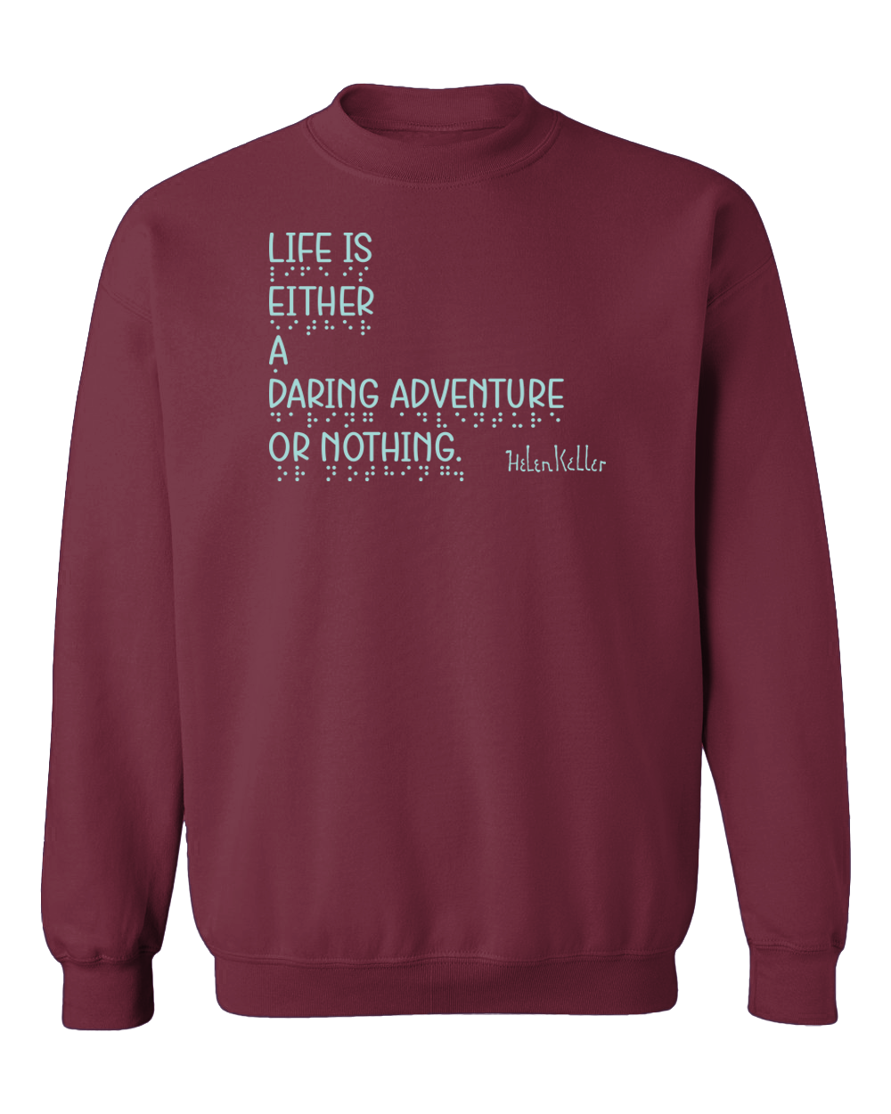 “Daring Adventure” Sweatshirt - Berry with Mint Ink