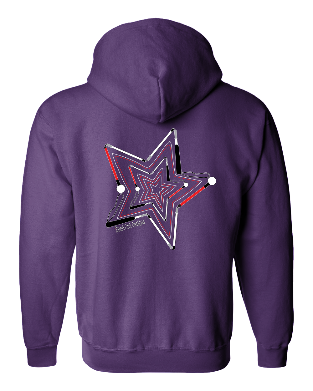 Superstars of White Canes Zip Hoodie - Purple