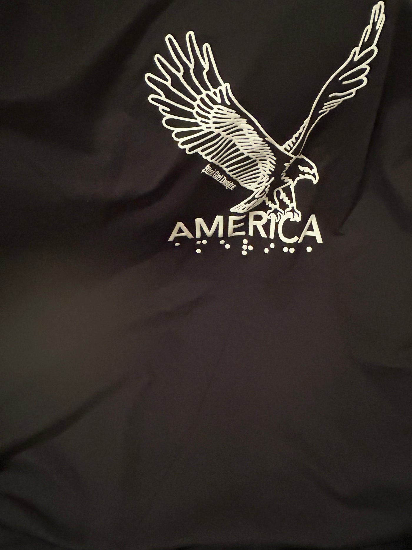 Tactile American Eagle Sweatshirt Blanket - Black