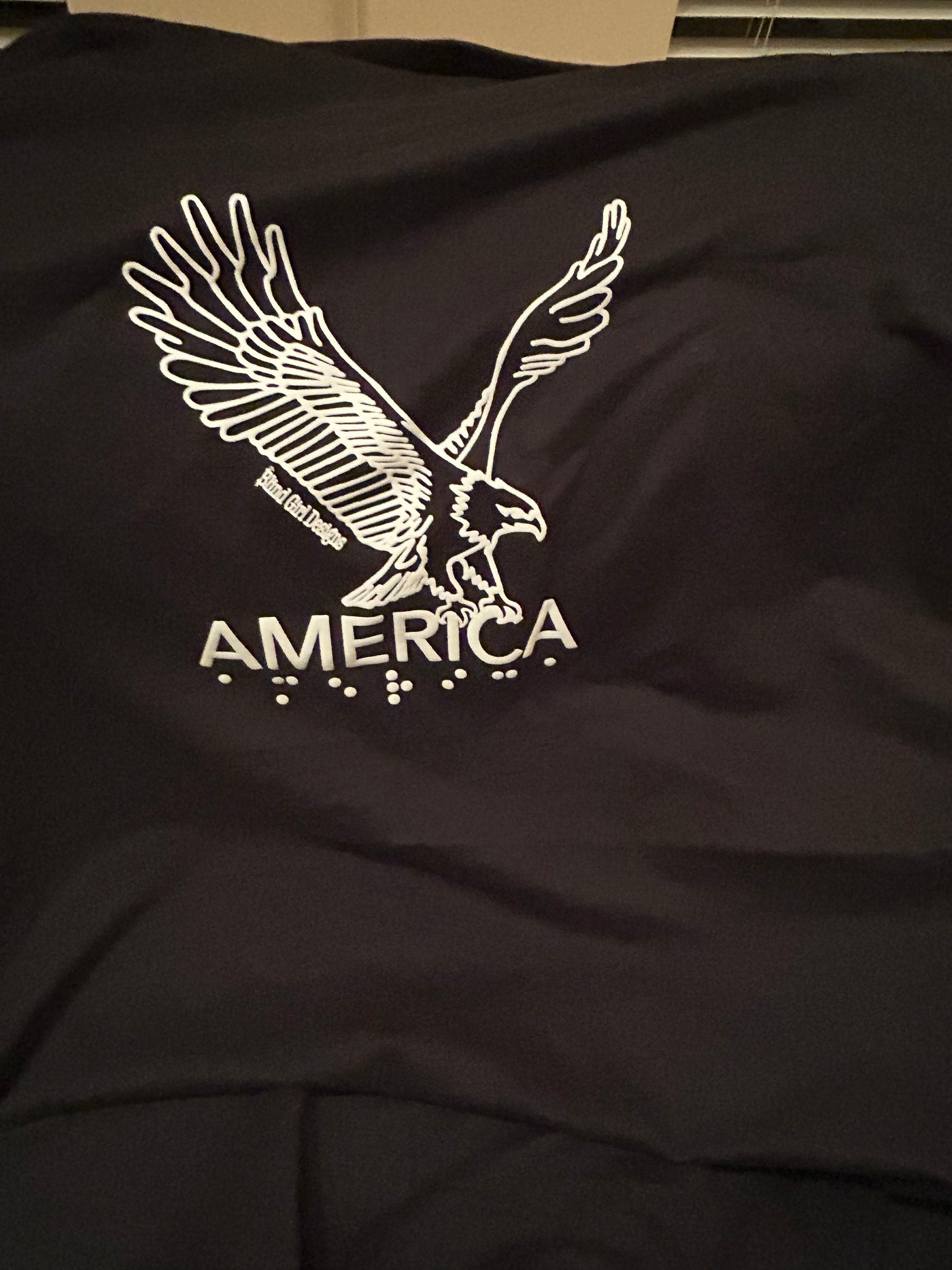 Tactile American Eagle Sweatshirt Blanket - Black