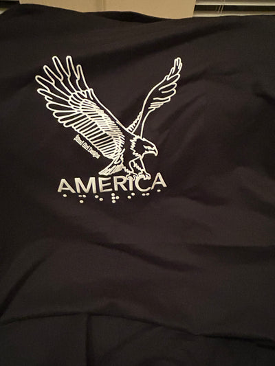 Tactile American Eagle Sweatshirt Blanket - Black