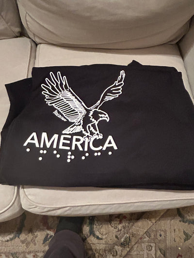 Tactile American Eagle Sweatshirt Blanket - Black