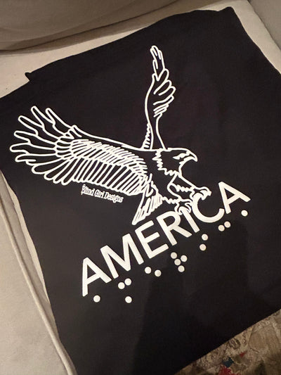 Tactile American Eagle Sweatshirt Blanket - Black