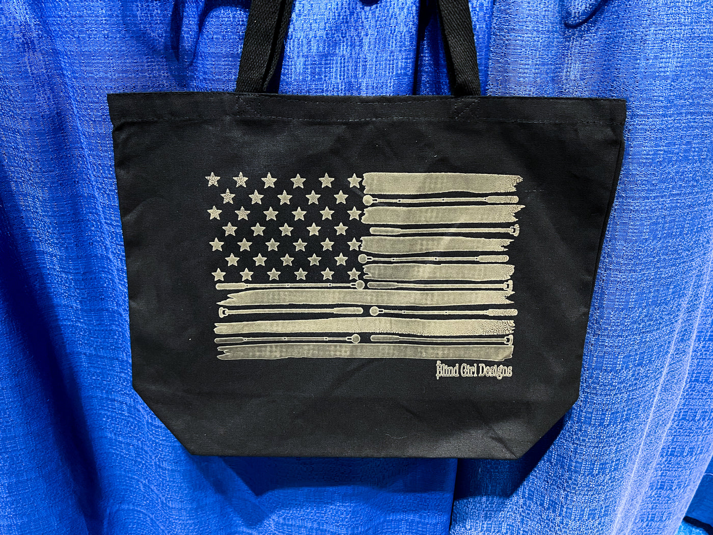 Big Canvas Tote Bag - 3D Print American Flag