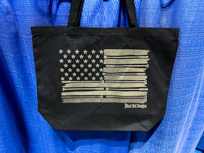 Big Canvas Tote Bag - 3D Print American Flag