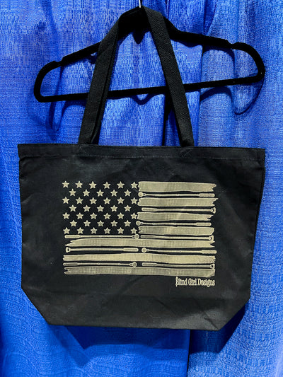 Big Canvas Tote Bag - 3D Print American Flag