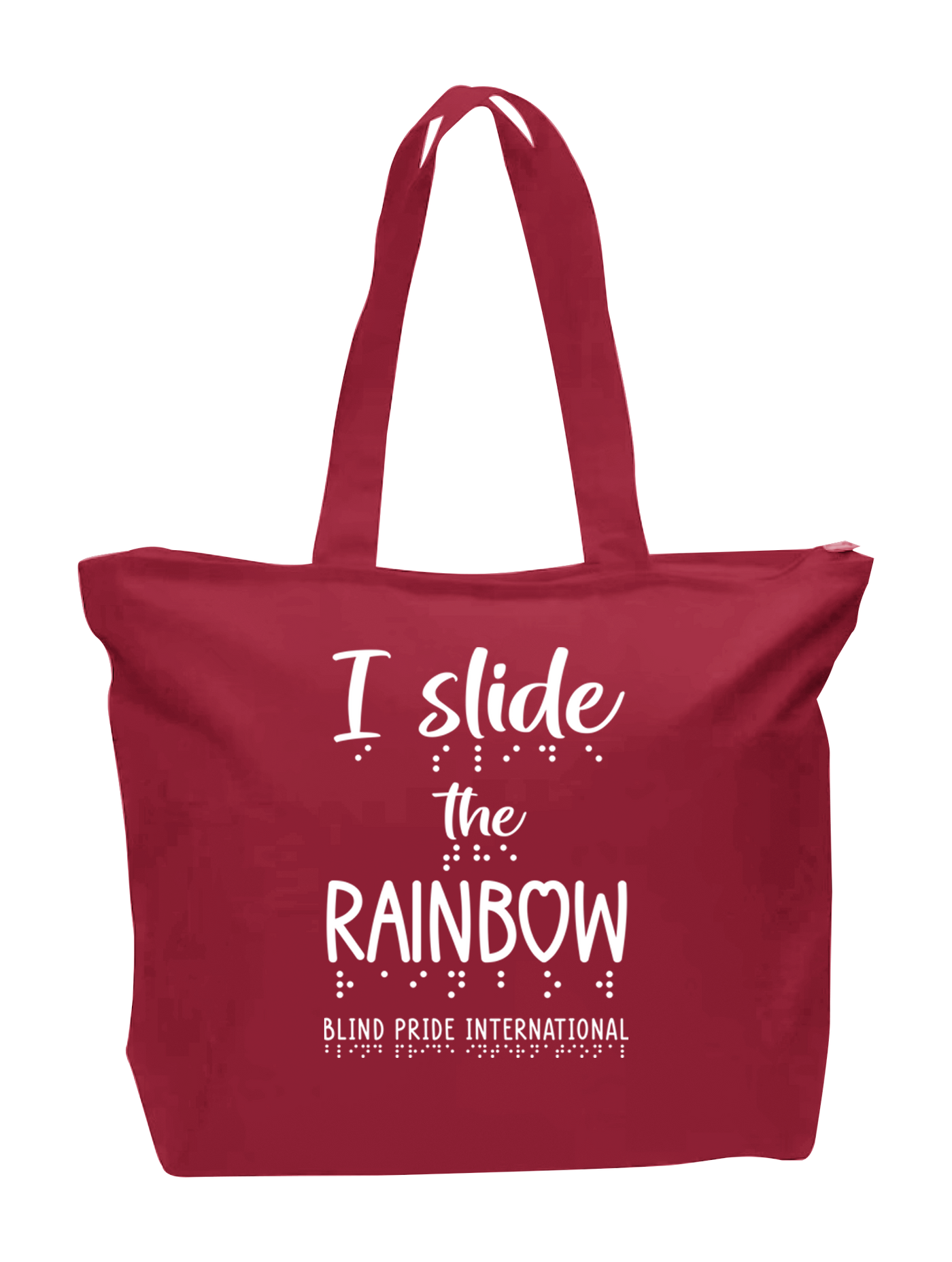“I Slide the Rainbow” Tote Bag - Red