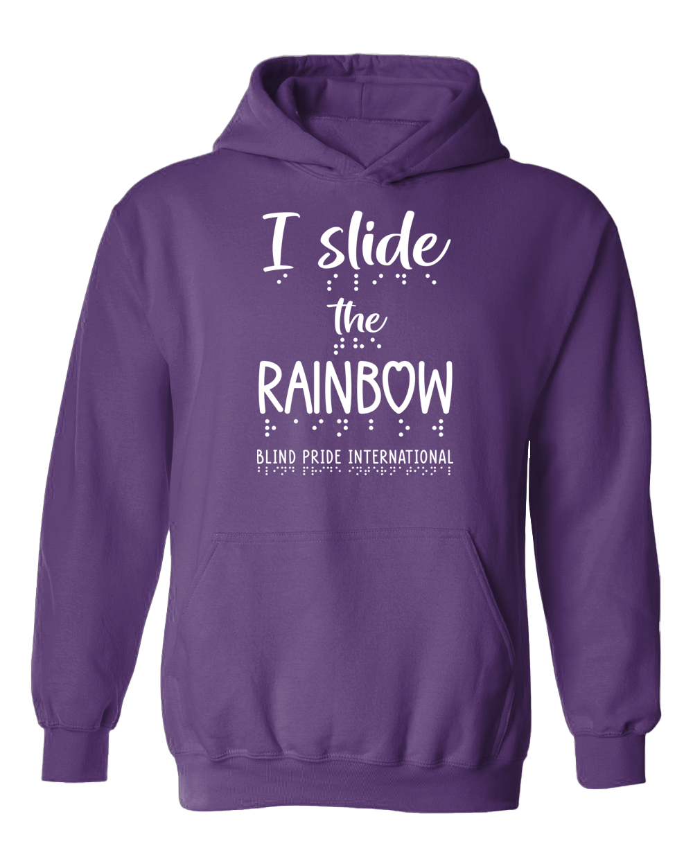 3D! “I Slide the Rainbow” Hoodie - Purple