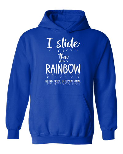 3D! “I Slide the Rainbow” Hoodie - Royal Blue