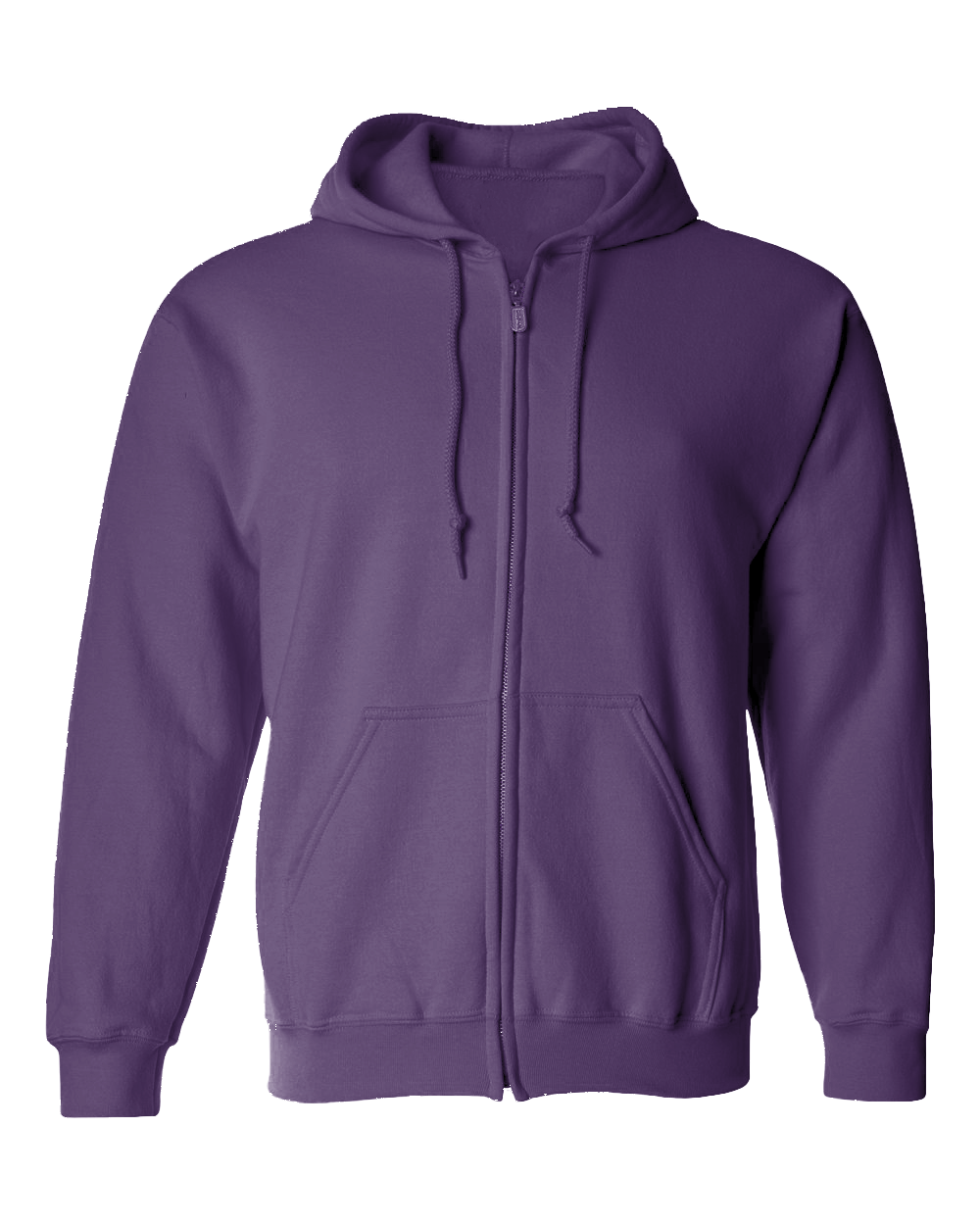 Front of 3 Dancing Snowmen with White Canes Zip Hoodie in Purple