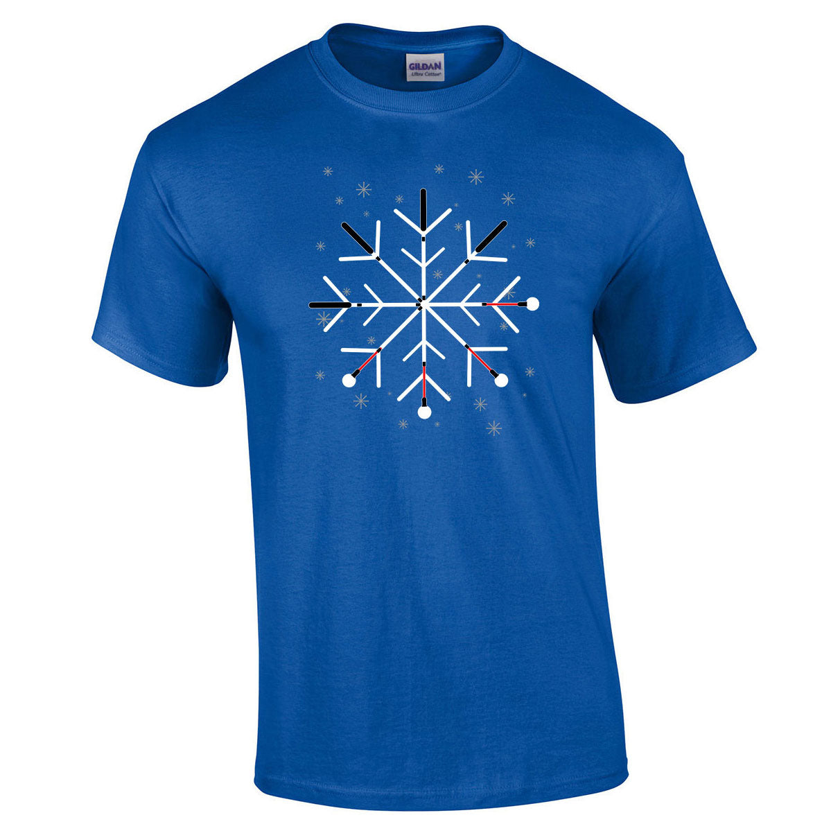 SnowFlake Cane T-Shirt - Royal Blue