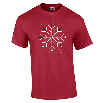 Original Snowflake White Cane T-Shirt - Red