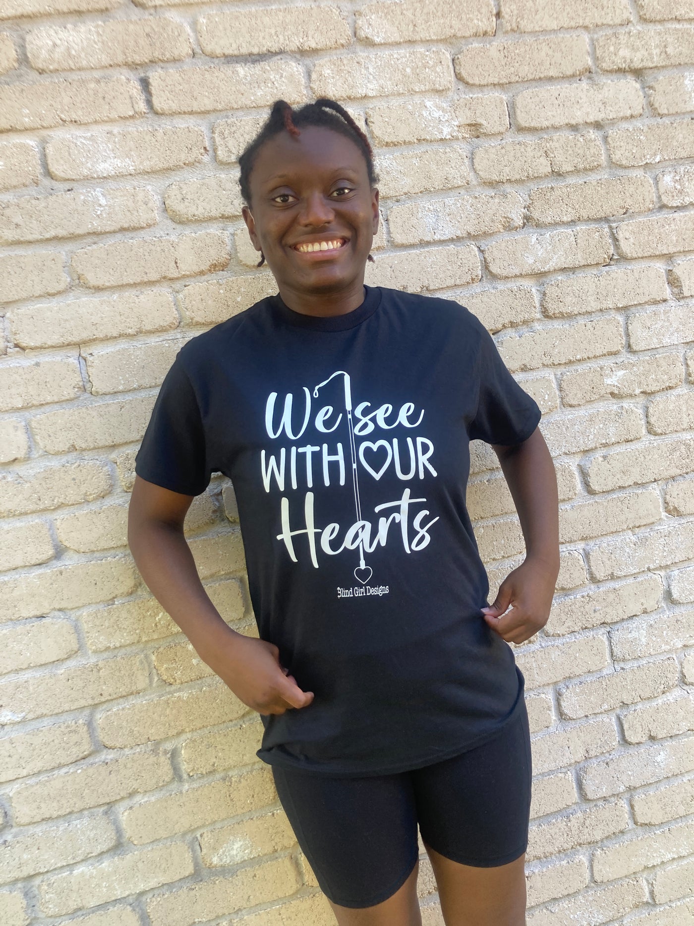 New! 3D We See With Our Hearts T-Shirt - Black