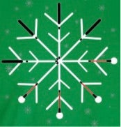 Snowflake Baby Onsie - Short Sleeve Green