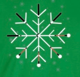 Kids and Toddlers Snowflake White Cane Hoodie - Green