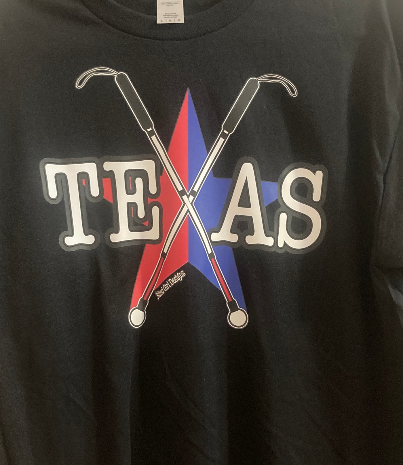 White Canes of  Texas - Black T-Shirt