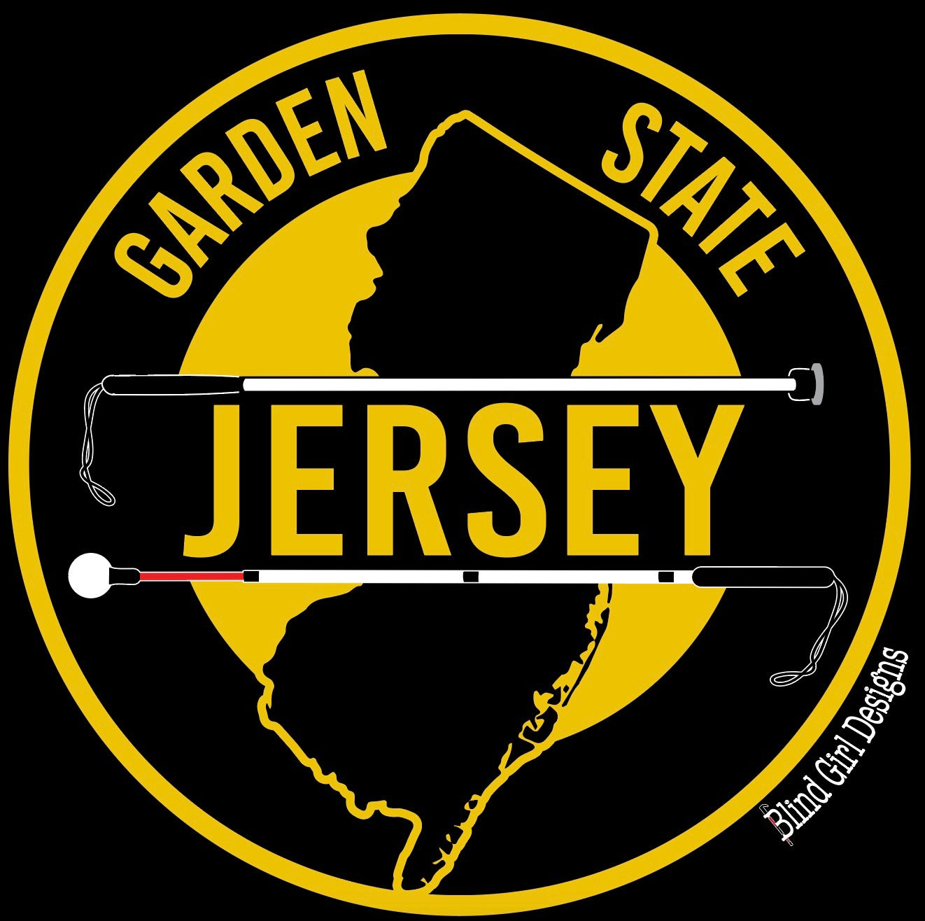 New Jersey State Hoodie - Black