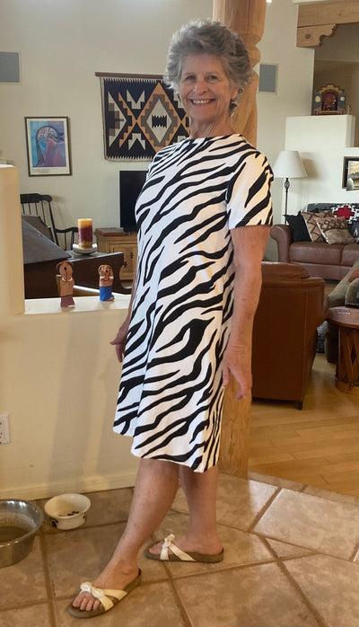 SALE! Zebra Print T-Shirt Dress